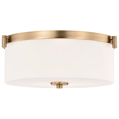 Nuvo 60-8207 Liam, 3 Light Flush Mount, Burnished Brass