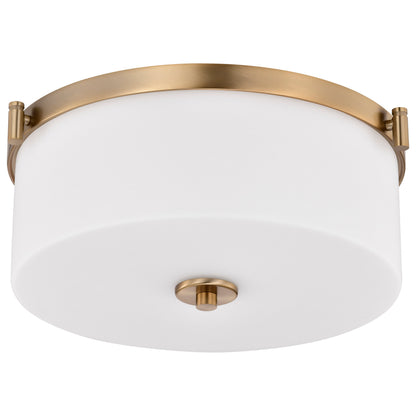 Nuvo 60-8207 Liam, 3 Light Flush Mount, Burnished Brass