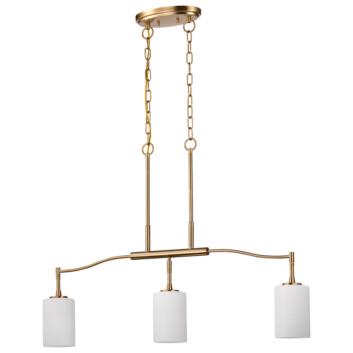 Nuvo 60-8208 Liam, 3 Light Island Pendant, Burnished Brass