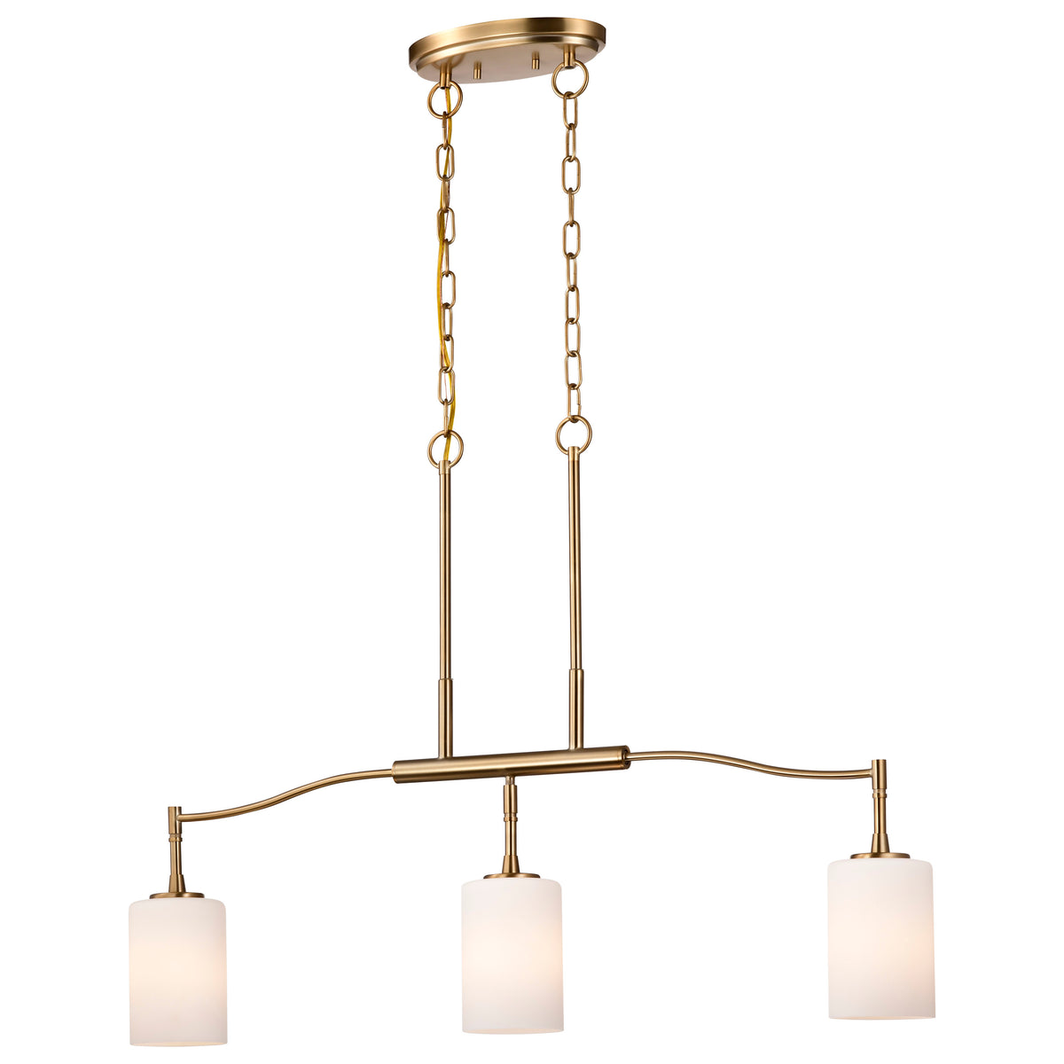 Nuvo 60-8208 Liam, 3 Light Island Pendant, Burnished Brass