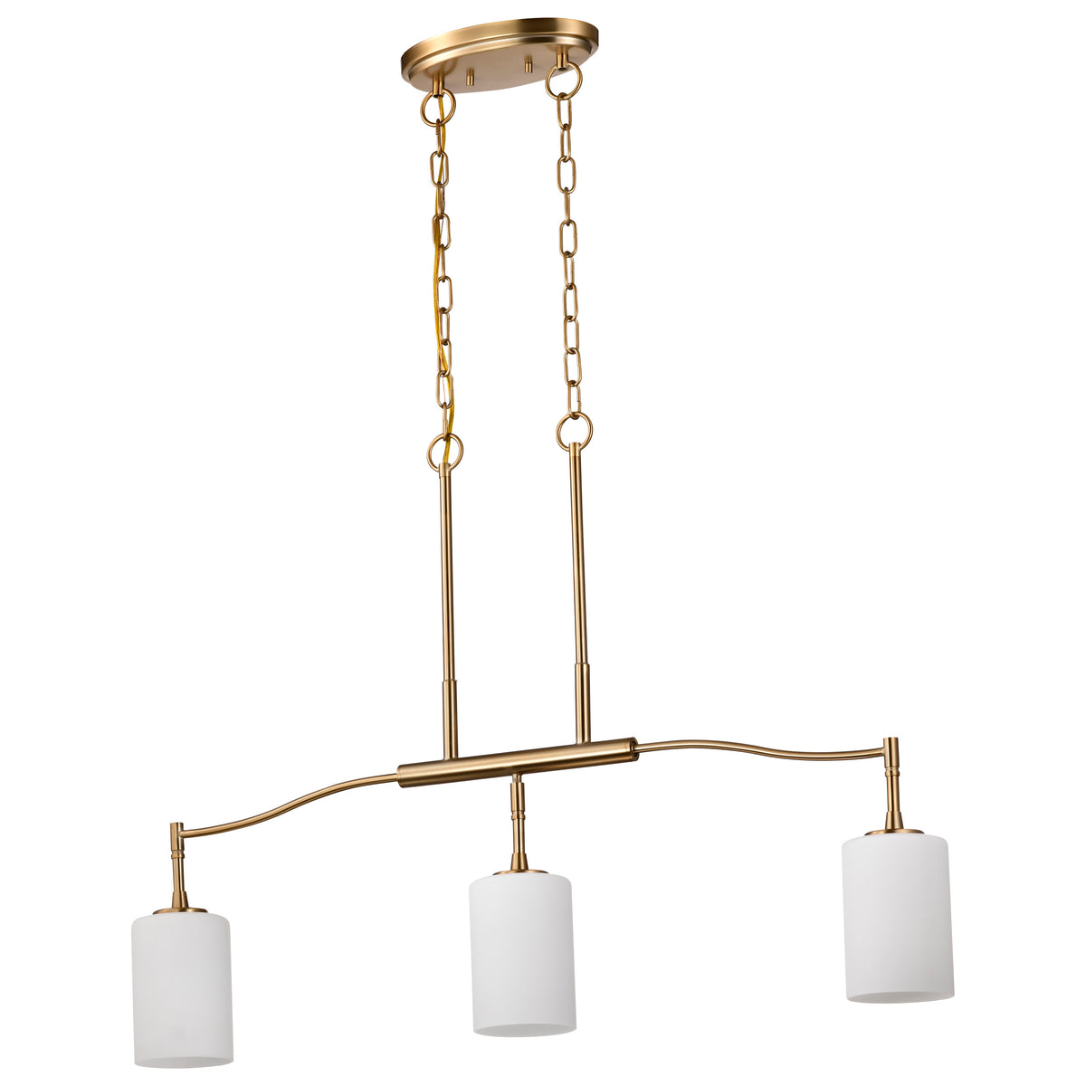 Nuvo 60-8208 Liam, 3 Light Island Pendant, Burnished Brass