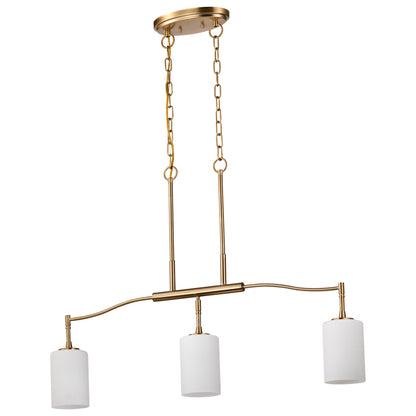 Nuvo 60-8208 Liam, 3 Light Island Pendant, Burnished Brass
