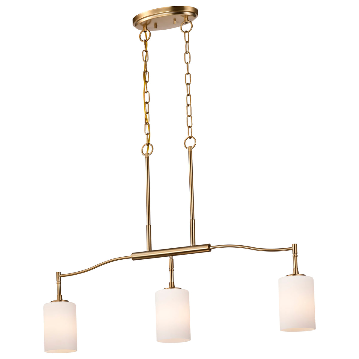 Nuvo 60-8208 Liam, 3 Light Island Pendant, Burnished Brass