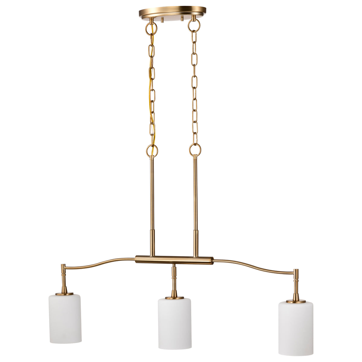 Nuvo 60-8208 Liam, 3 Light Island Pendant, Burnished Brass