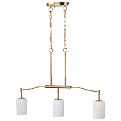 Nuvo 60-8208 Liam, 3 Light Island Pendant, Burnished Brass