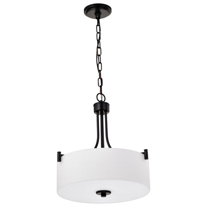 Nuvo 60-8214 Liam, 3 Light Pendant, Matte Black