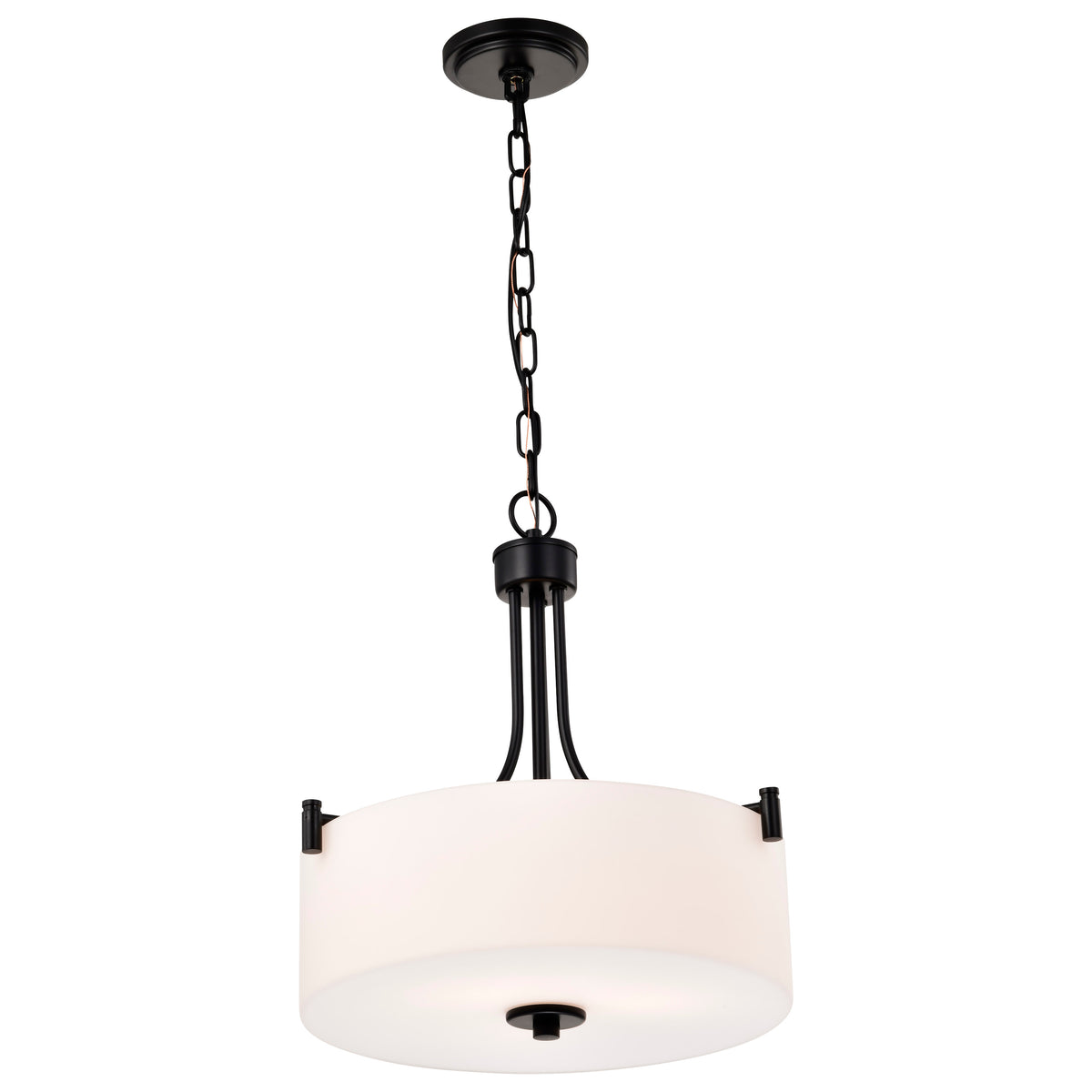 Nuvo 60-8214 Liam, 3 Light Pendant, Matte Black