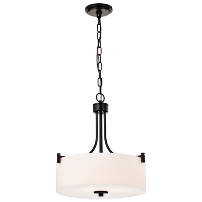 Nuvo 60-8214 Liam, 3 Light Pendant, Matte Black