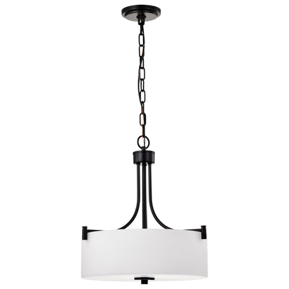 Nuvo 60-8214 Liam, 3 Light Pendant, Matte Black