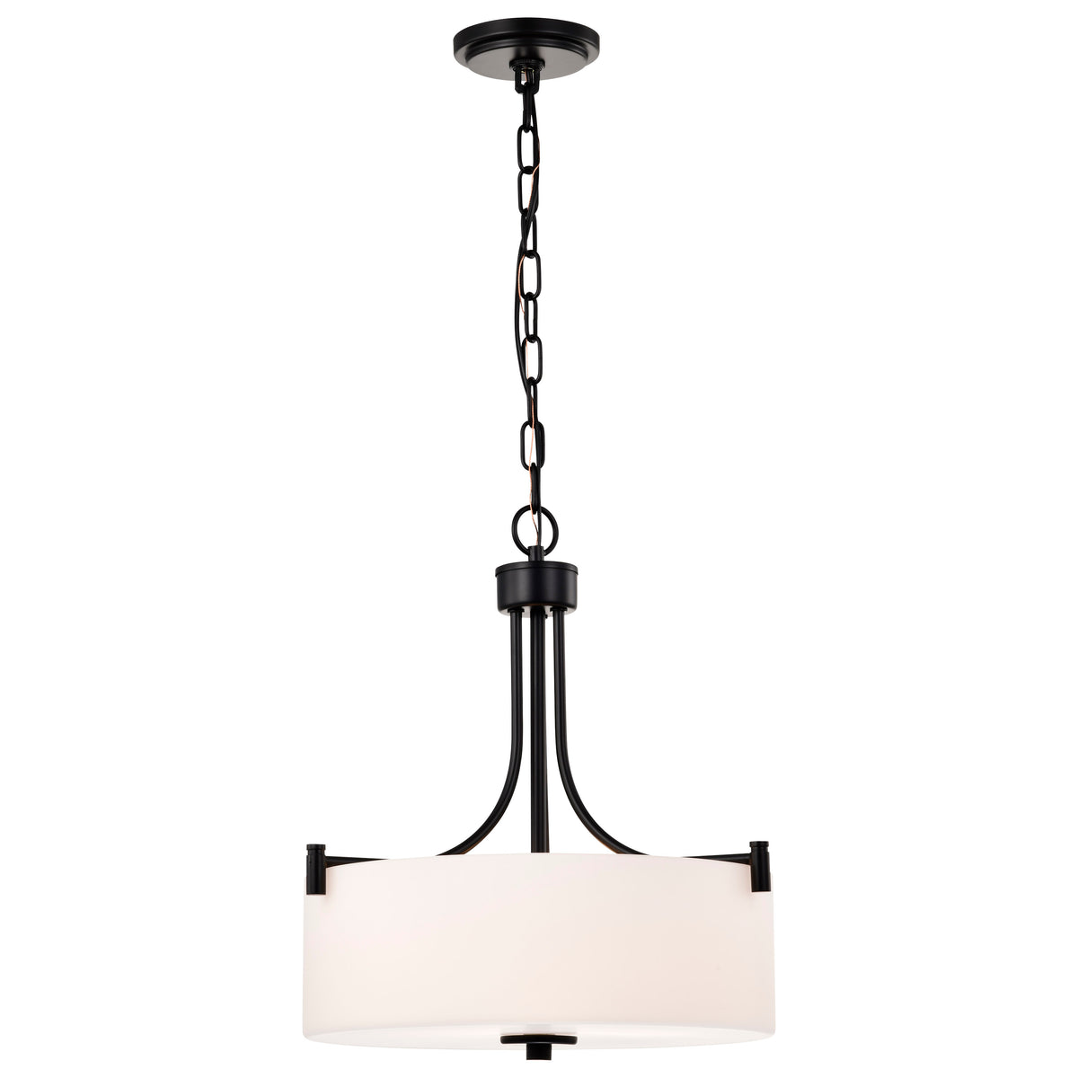 Nuvo 60-8214 Liam, 3 Light Pendant, Matte Black