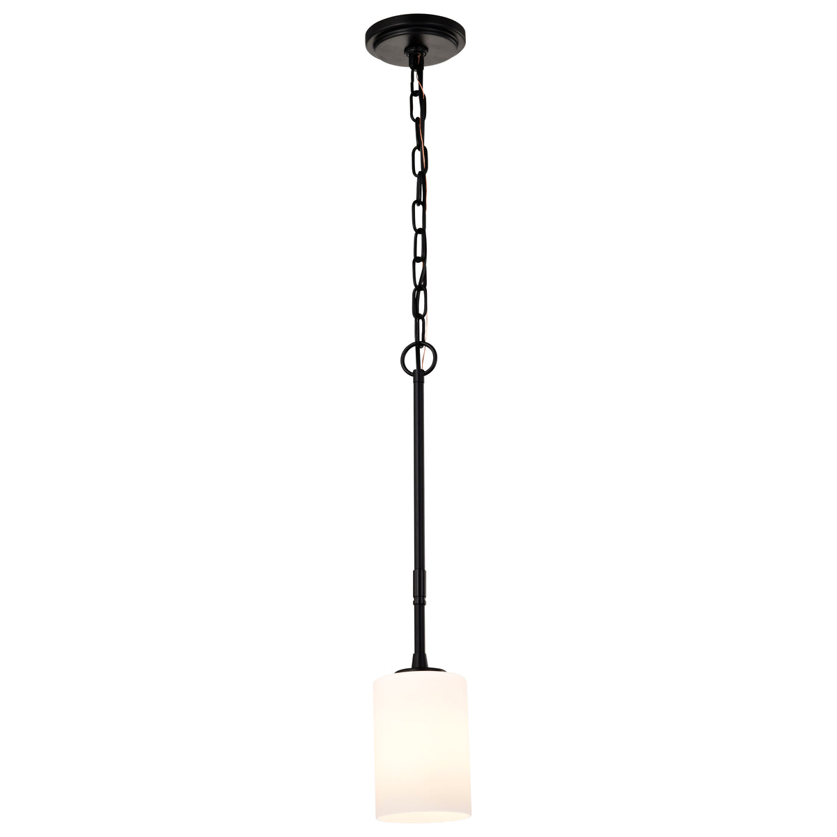Nuvo 60-8215 Liam, 1 Light Mini Pendant, Matte Black