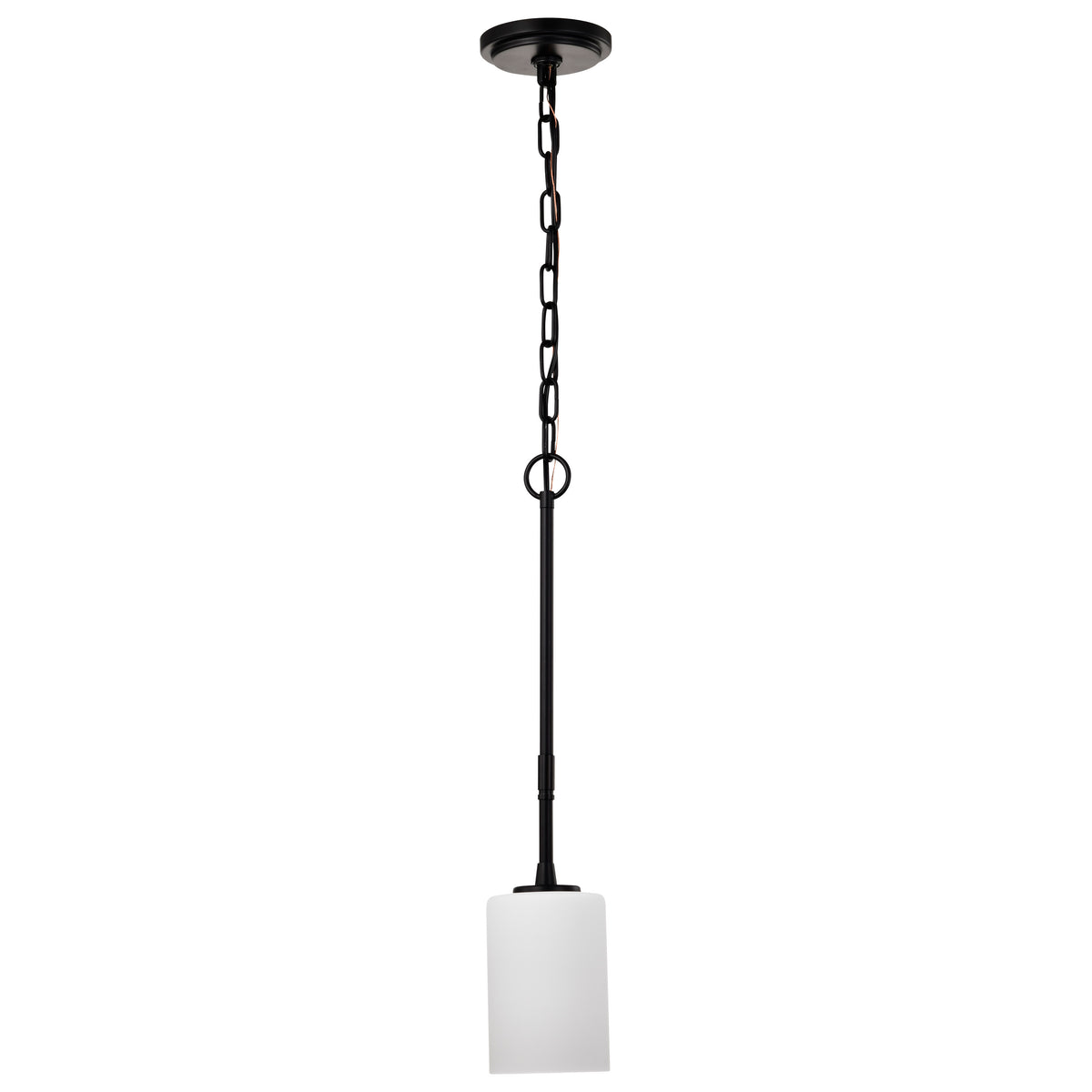 Nuvo 60-8215 Liam, 1 Light Mini Pendant, Matte Black