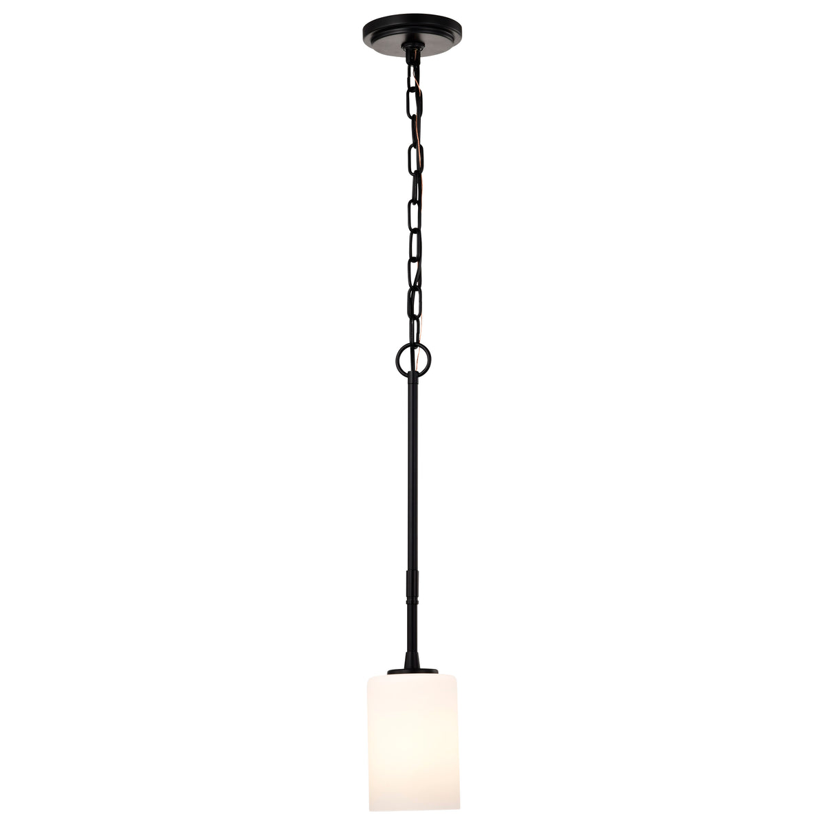 Nuvo 60-8215 Liam, 1 Light Mini Pendant, Matte Black