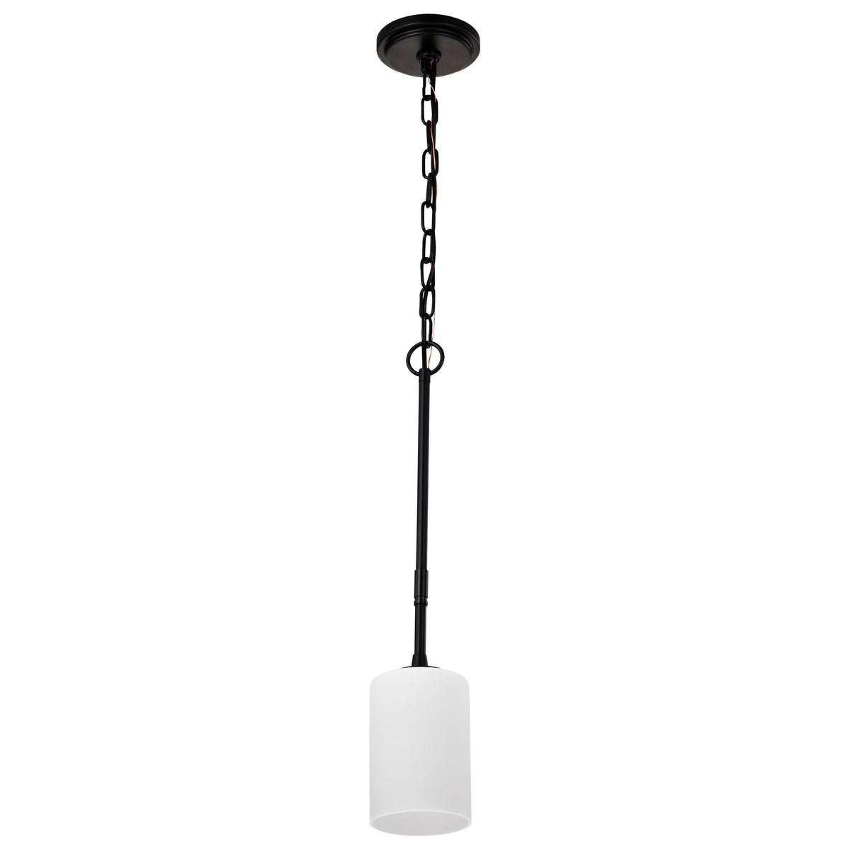 Nuvo 60-8215 Liam, 1 Light Mini Pendant, Matte Black