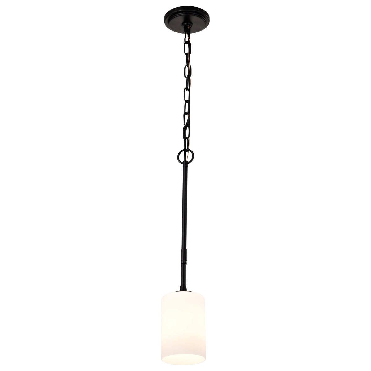 Nuvo 60-8215 Liam, 1 Light Mini Pendant, Matte Black