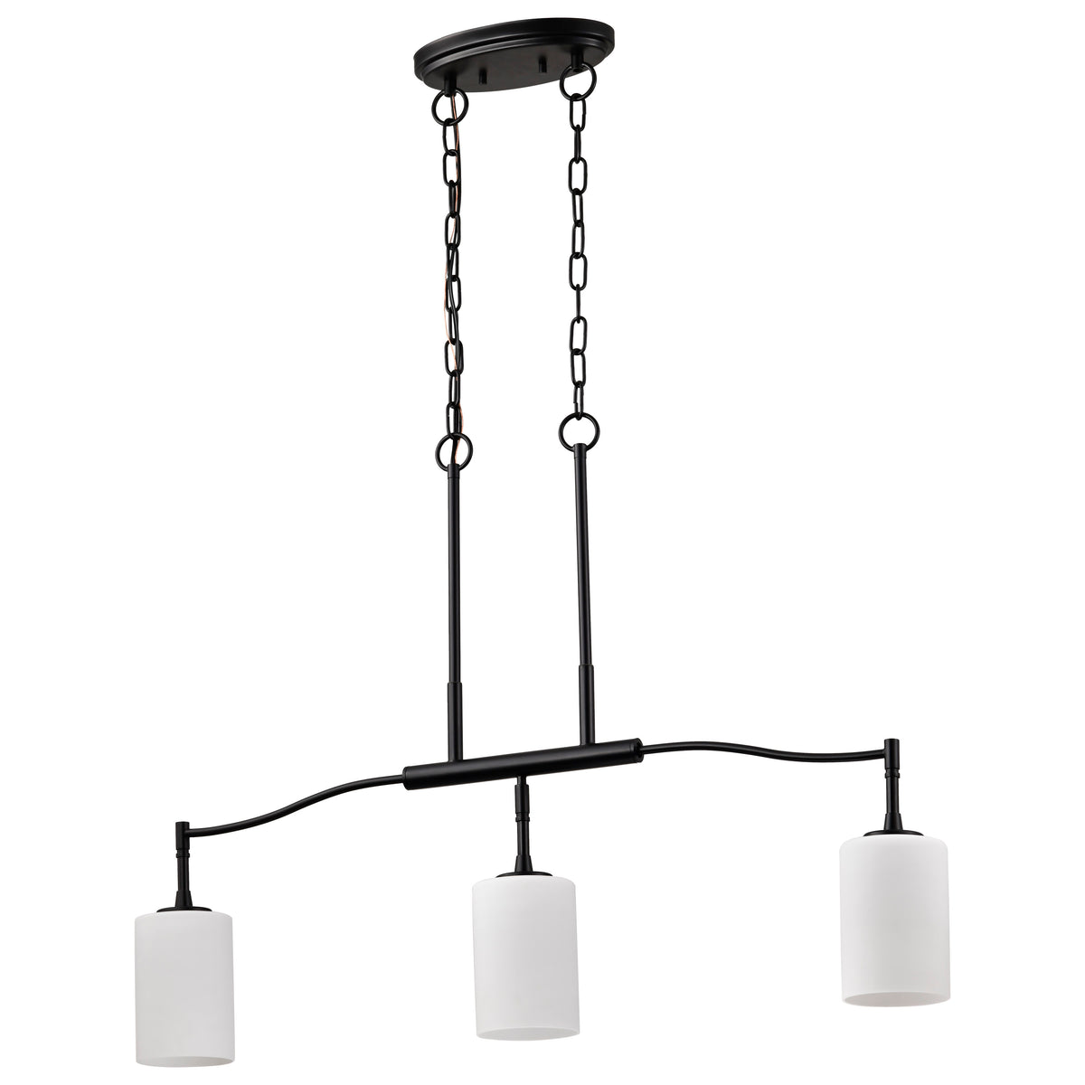 Nuvo 60-8218 Liam, 3 Light Island Pendant, Matte Black