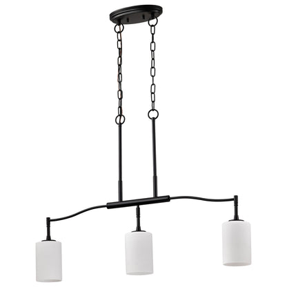 Nuvo 60-8218 Liam, 3 Light Island Pendant, Matte Black
