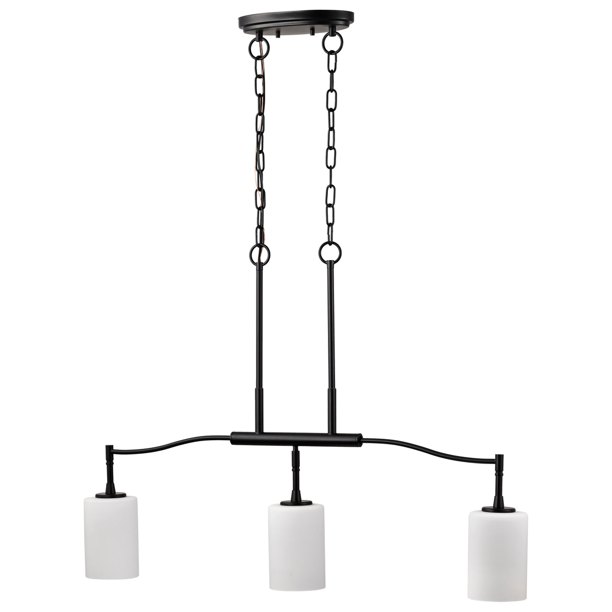 Nuvo 60-8218 Liam, 3 Light Island Pendant, Matte Black