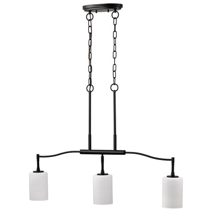 Nuvo 60-8218 Liam, 3 Light Island Pendant, Matte Black