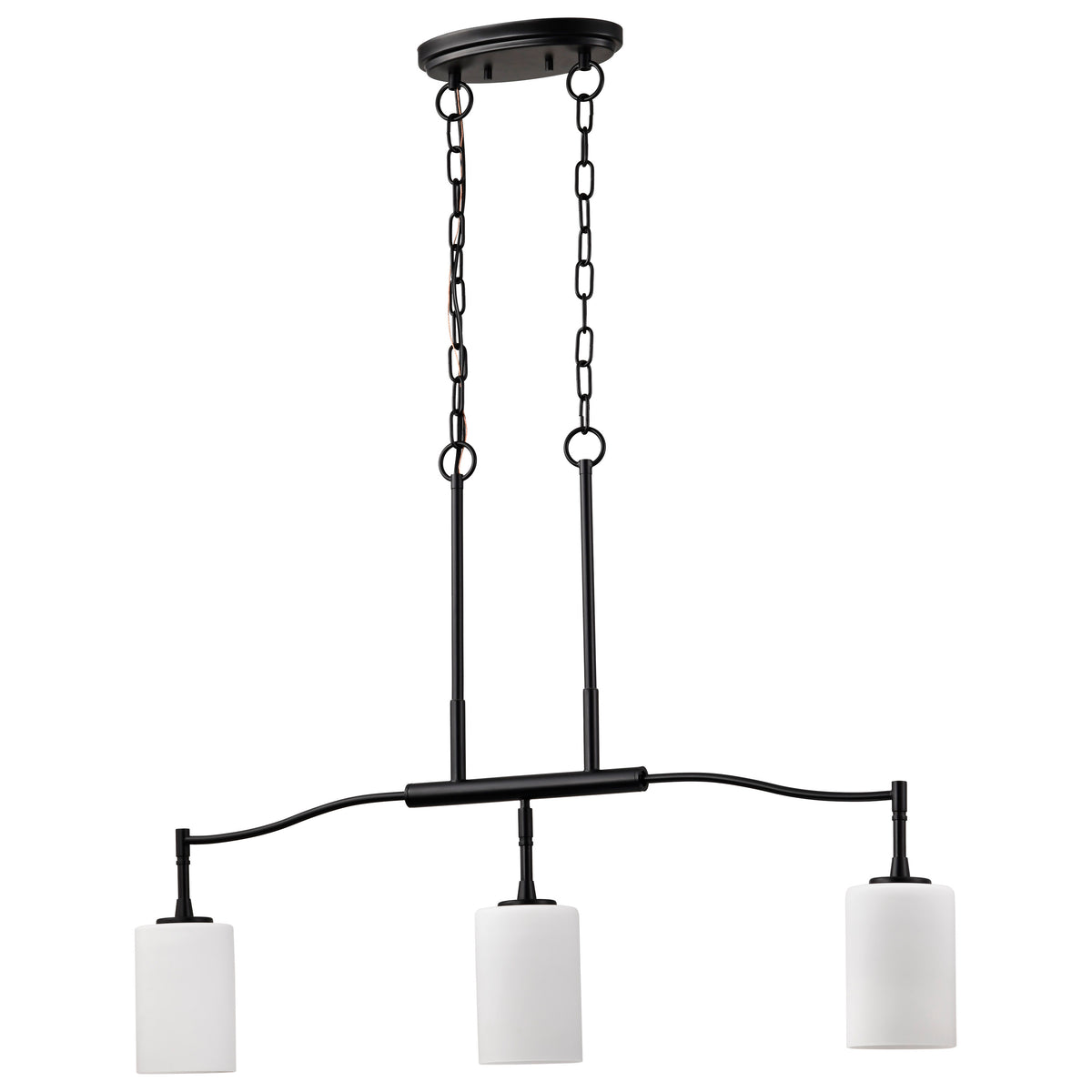 Nuvo 60-8218 Liam, 3 Light Island Pendant, Matte Black