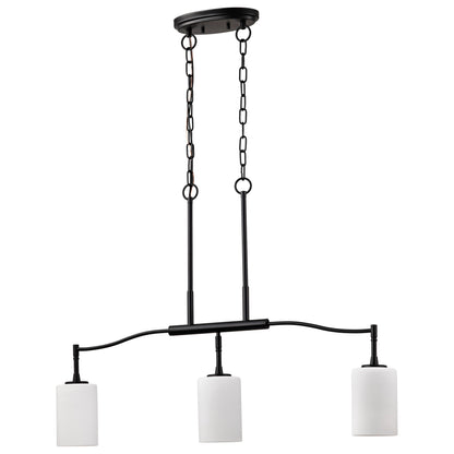 Nuvo 60-8218 Liam, 3 Light Island Pendant, Matte Black