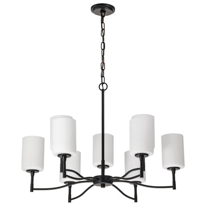 Nuvo 60-8219 Liam, 9 Light Chandelier, Matte Black