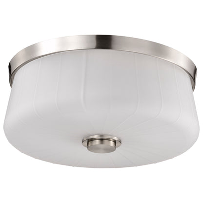 Nuvo 60-8220 Lune, 3 Light Flush Mount, Brushed Nickel Finish