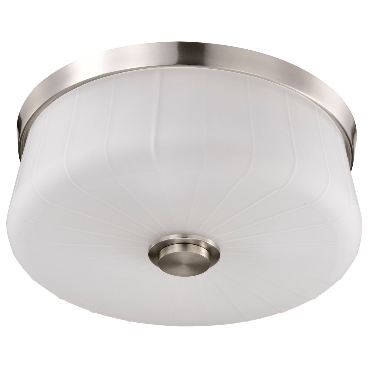 Nuvo 60-8220 Lune, 3 Light Flush Mount, Brushed Nickel Finish