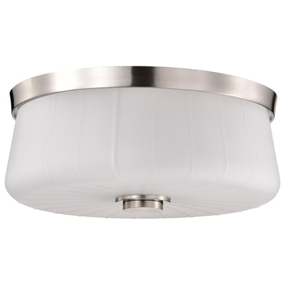 Nuvo 60-8220 Lune, 3 Light Flush Mount, Brushed Nickel Finish