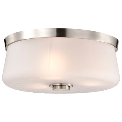 Nuvo 60-8220 Lune, 3 Light Flush Mount, Brushed Nickel Finish