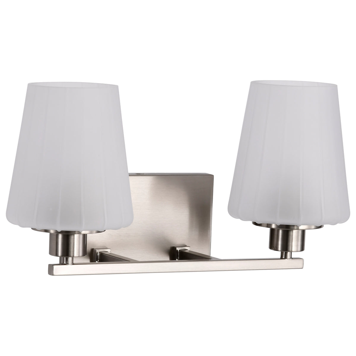 Nuvo 60-8222 Lune, 2 Light Vanity, Brushed Nickel Finish