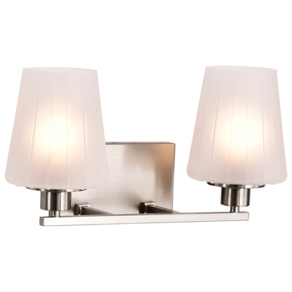 Nuvo 60-8222 Lune, 2 Light Vanity, Brushed Nickel Finish