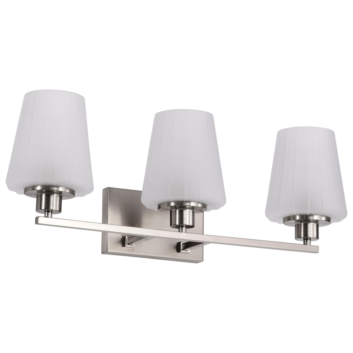 Nuvo 60-8223 Lune, 3 Light Vanity, Brushed Nickel Finish