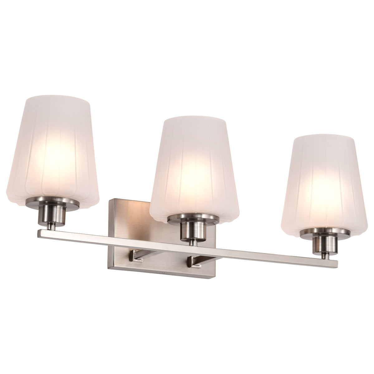 Nuvo 60-8223 Lune, 3 Light Vanity, Brushed Nickel Finish