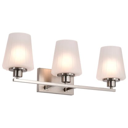 Nuvo 60-8223 Lune, 3 Light Vanity, Brushed Nickel Finish