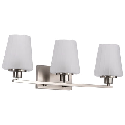 Nuvo 60-8223 Lune, 3 Light Vanity, Brushed Nickel Finish