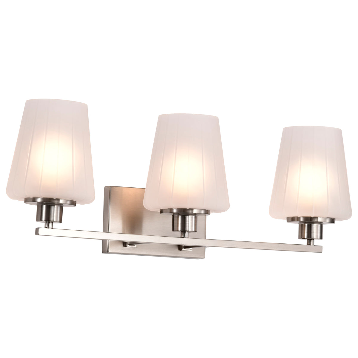 Nuvo 60-8223 Lune, 3 Light Vanity, Brushed Nickel Finish