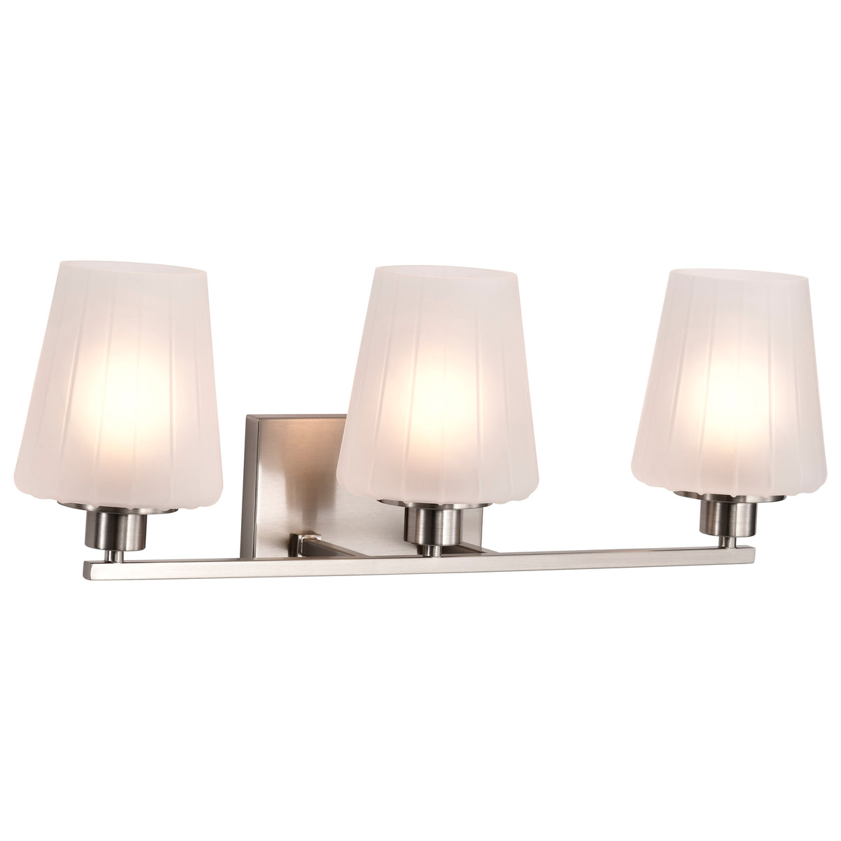 Nuvo 60-8223 Lune, 3 Light Vanity, Brushed Nickel Finish