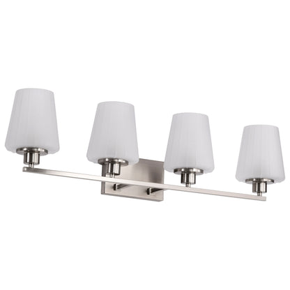 Nuvo 60-8224 Lune, 4 Light Vanity, Brushed Nickel Finish