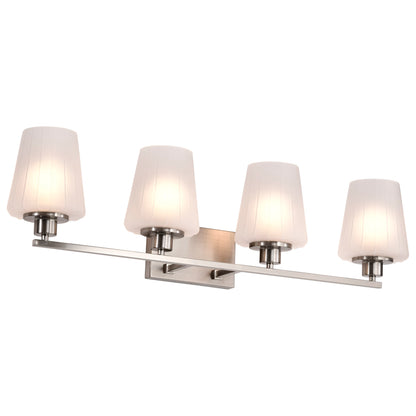 Nuvo 60-8224 Lune, 4 Light Vanity, Brushed Nickel Finish