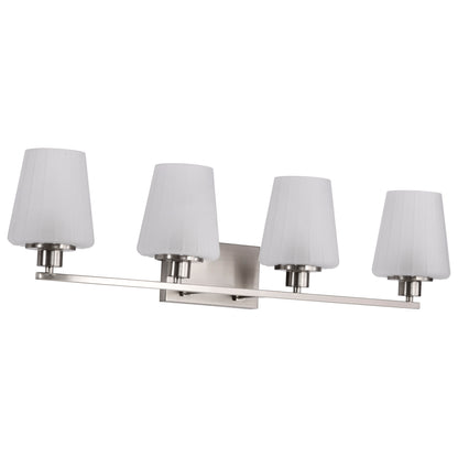 Nuvo 60-8224 Lune, 4 Light Vanity, Brushed Nickel Finish