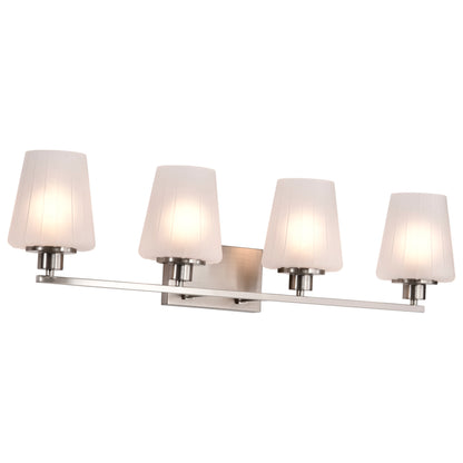 Nuvo 60-8224 Lune, 4 Light Vanity, Brushed Nickel Finish