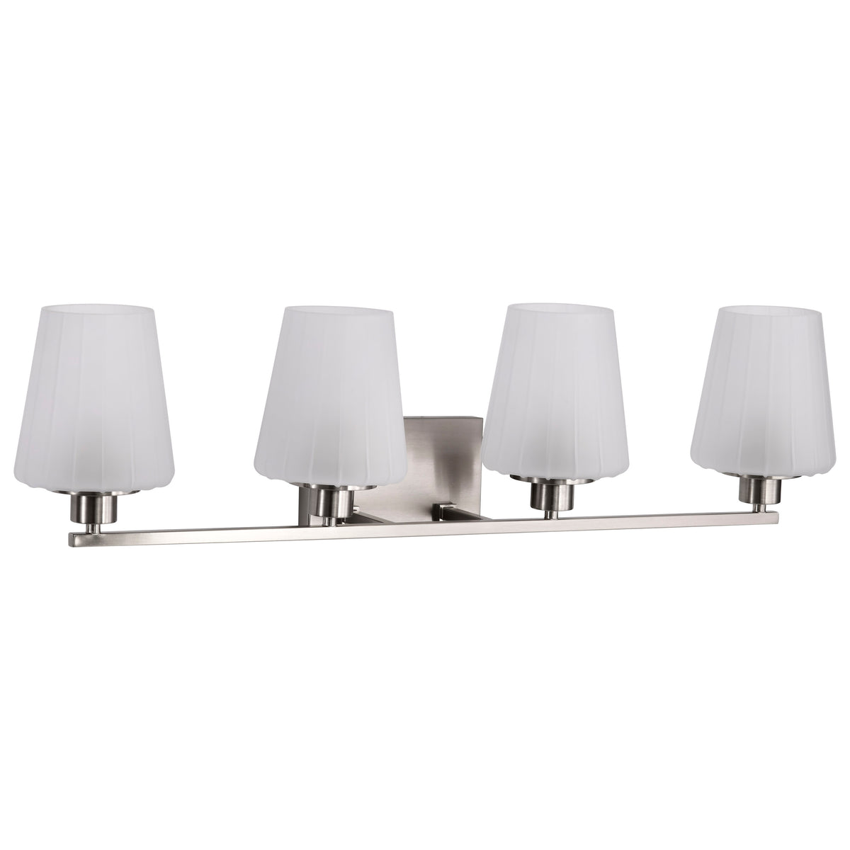 Nuvo 60-8224 Lune, 4 Light Vanity, Brushed Nickel Finish