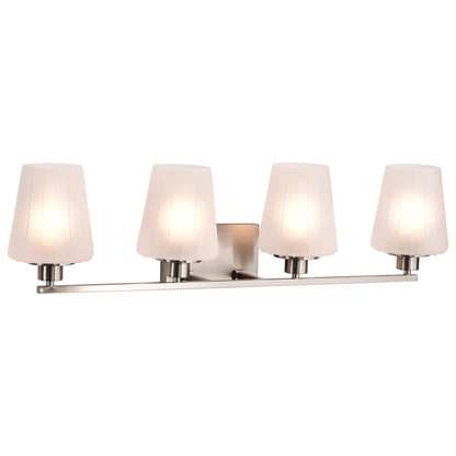Nuvo 60-8224 Lune, 4 Light Vanity, Brushed Nickel Finish