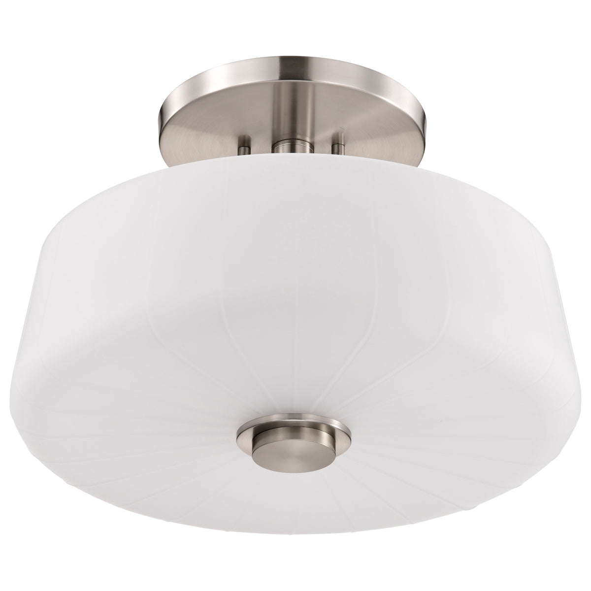 Nuvo 60-8229 Lune, 3 Light Semi-Flush, Brushed Nickel Finish