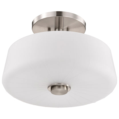 Nuvo 60-8229 Lune, 3 Light Semi-Flush, Brushed Nickel Finish
