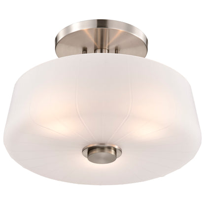 Nuvo 60-8229 Lune, 3 Light Semi-Flush, Brushed Nickel Finish