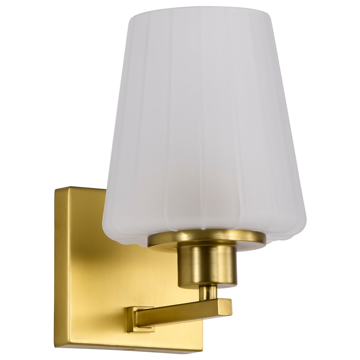 Nuvo 60-8231 Lune, 1 Light Vanity, Vintage Brass Finish