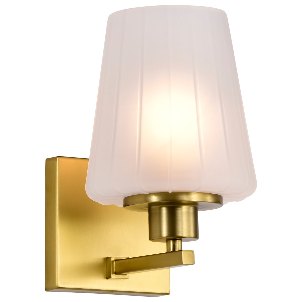 Nuvo 60-8231 Lune, 1 Light Vanity, Vintage Brass Finish