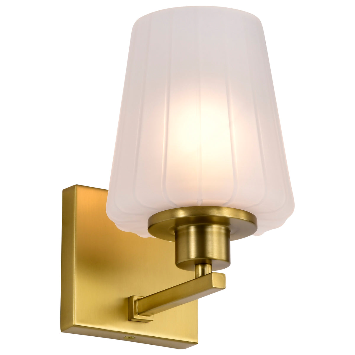 Nuvo 60-8231 Lune, 1 Light Vanity, Vintage Brass Finish